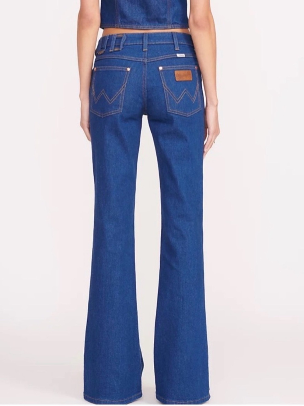 STAUD x Wrangler Denim The Bikini Jean Dark Rinse Size 25 X 34 - Picture 2 of 16